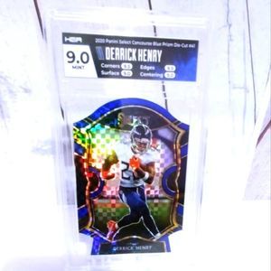 2020 Panini Select Derrick Henry Concourse Blue Prizm Checkerboard HGA 9